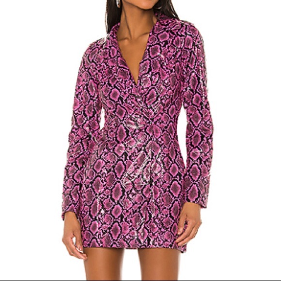 pink snakeskin dress